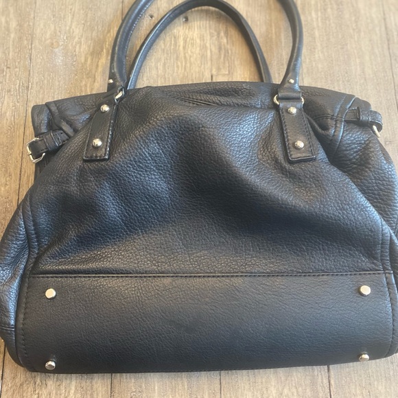 Kate Spade Bags Kate Spade Foldover Black Leather Satchel - Picture 2 of 6